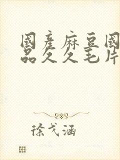 国产麻豆国精精品久久毛片