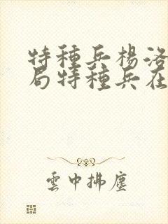 特种兵杨洛大结局特种兵在都市