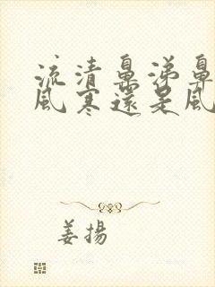 流清鼻涕鼻塞是风寒还是风热