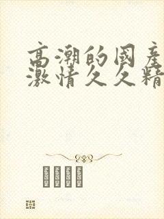 高潮的国产毛片激情久久精品封面