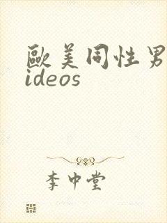 欧美同性男男videos
