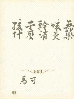 孩子干咳无痰吃什么消炎药