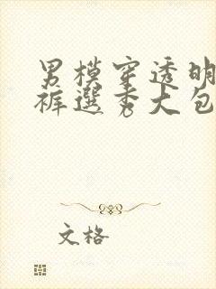 男模穿透明三角裤选秀大包