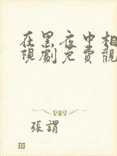 在黑夜中相拥电视剧免费观看完整版