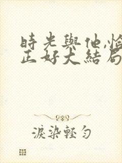 时光与他,恰是正好大结局