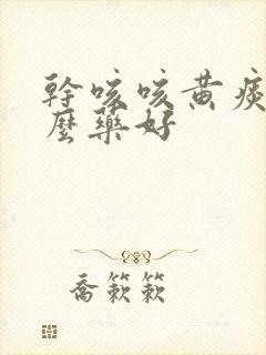 干咳咳黄痰吃什么药好