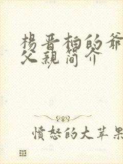 杨晋柏的爷爷和父亲简介