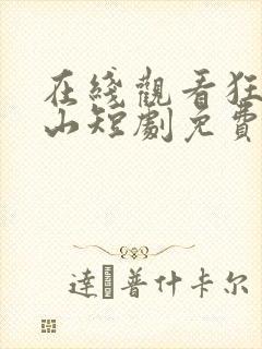 在线观看狂龙下山短剧免费