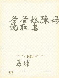 爸爸姓陈妈妈姓沈取名