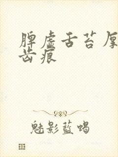 脾虚舌苔厚黄有齿痕