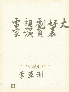 电视剧好大一个家演员表