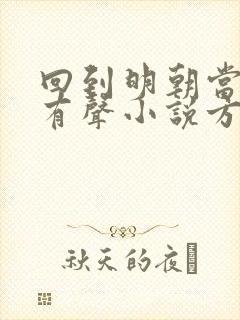 回到明朝当王爷有声小说方寸