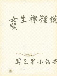 女生裸体模特视频