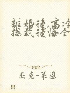 离婚后,高冷女总裁后悔全本