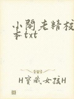 小阁老精校版全本txt