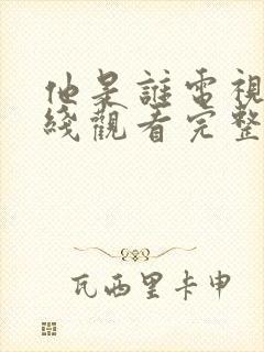 他是谁电视剧在线观看完整版免费观看