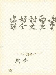 你好甜白屿森小说全文免费阅读封面