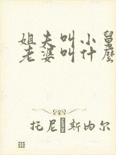 姐夫叫小舅子的老婆叫什么封面