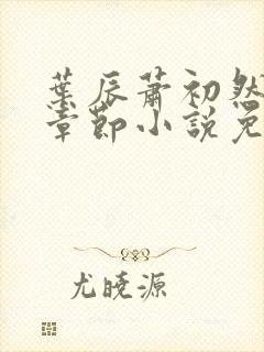 叶辰萧初然最新章节小说免费阅读无弹窗