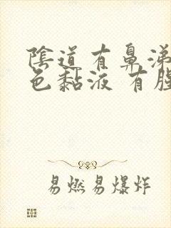 阴道有鼻涕状黄色黏液 有腥臭味道