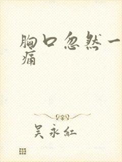 胸口忽然一阵刺痛