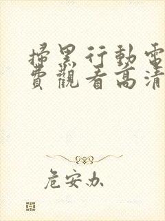 扫黑行动电影免费观看高清完整版封面