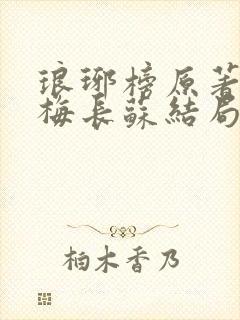 琅琊榜原著小说梅长苏结局