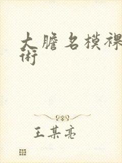 大胆名模裸体艺术封面