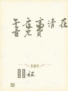 午夜高清在线观看免费