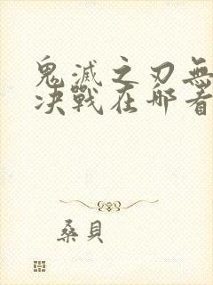 鬼灭之刃无限城决战在哪看