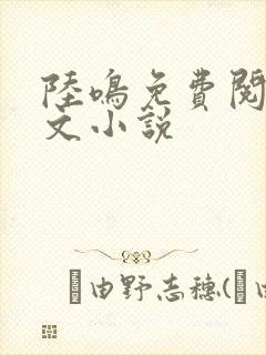 陆鸣免费阅读全文小说封面