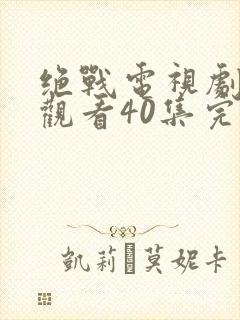 绝战电视剧免费观看40集完整版封面