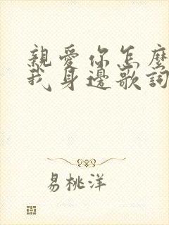 亲爱你怎么不在我身边歌词封面