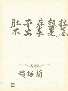 肚子疼想拉屎拉不出来是怎么回事