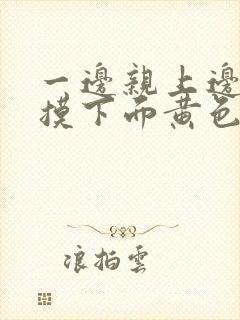 一边亲上边一边摸下面黄色