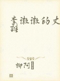 李徽徽的丈夫是谁封面