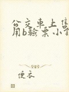 公交车上售票员用b验票小镇