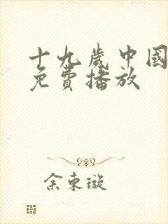 十九岁中国语版免费播放