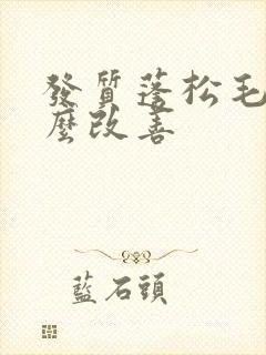 发质蓬松毛躁怎么改善