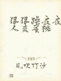 狠狠躁夜夜躁人人爽蜜桃