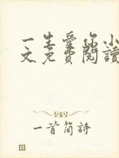 一生爱你小说全文免费阅读无弹窗