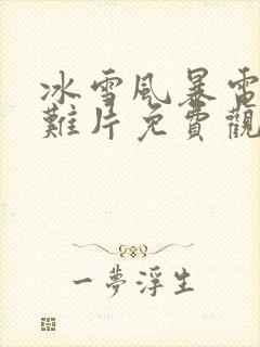 冰雪风暴电影灾难片免费观看