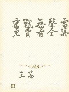 密战无声电视剧免费看全集封面