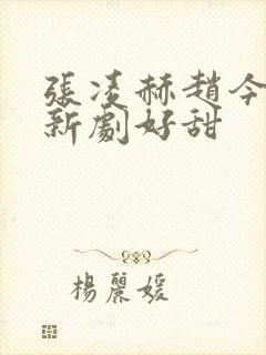 张凌赫赵今麦的新剧好甜封面