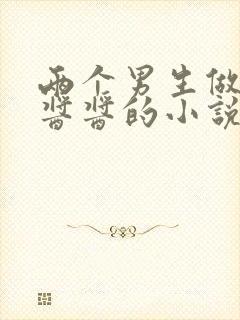 两个男生做酿酿酱酱的小说