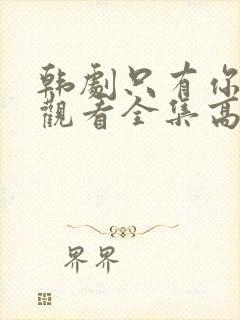 韩剧只有你在线观看全集高清封面