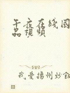 午夜在线国产精品视频