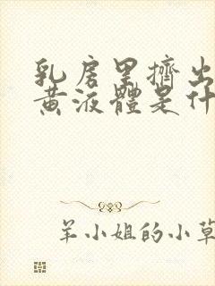 乳房里挤出一点黄液体是什么原因