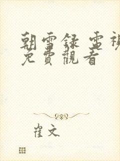 朝雪录 电视剧免费观看