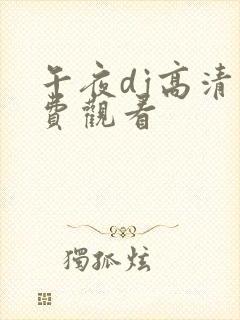 午夜dj高清免费观看